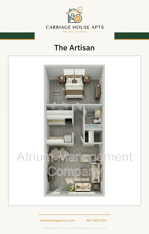 Modern Living in Historic Downtown DeLand: Renovated 1-Bedroom at Carriage House property image